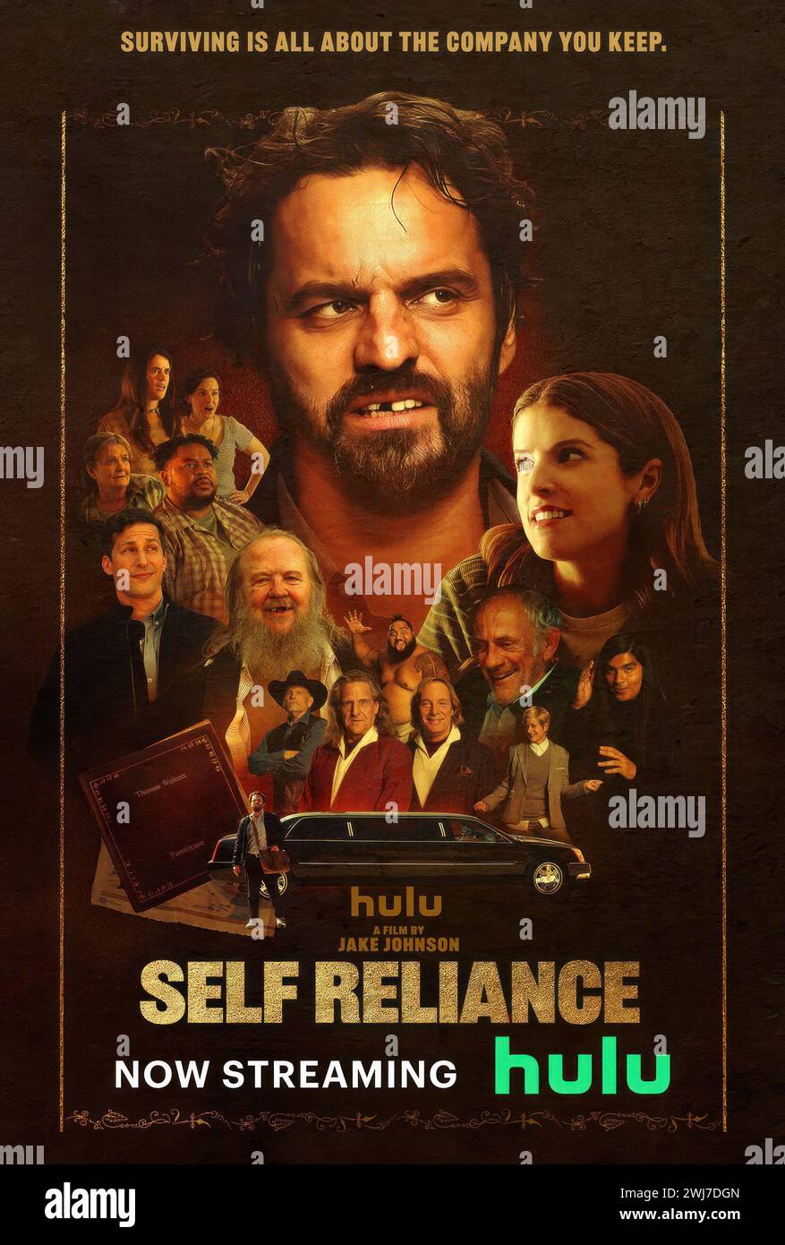 SELF RELIANCE, poster top Jake Johnson, others clockwise from top