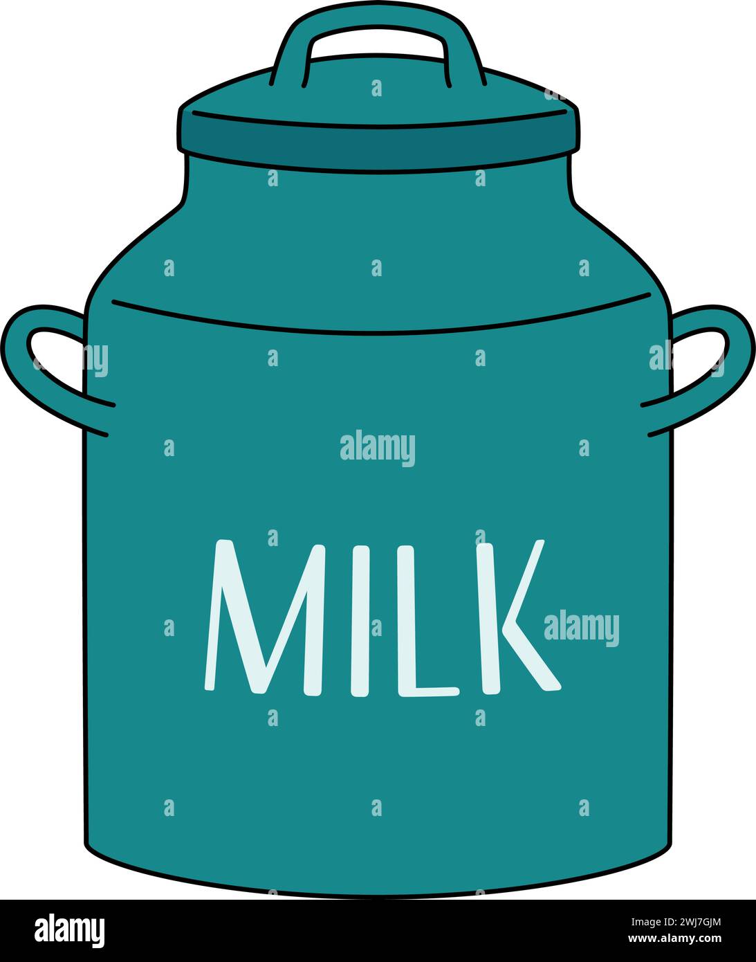 Tank for storing milk at home or factory. storage of dairy products