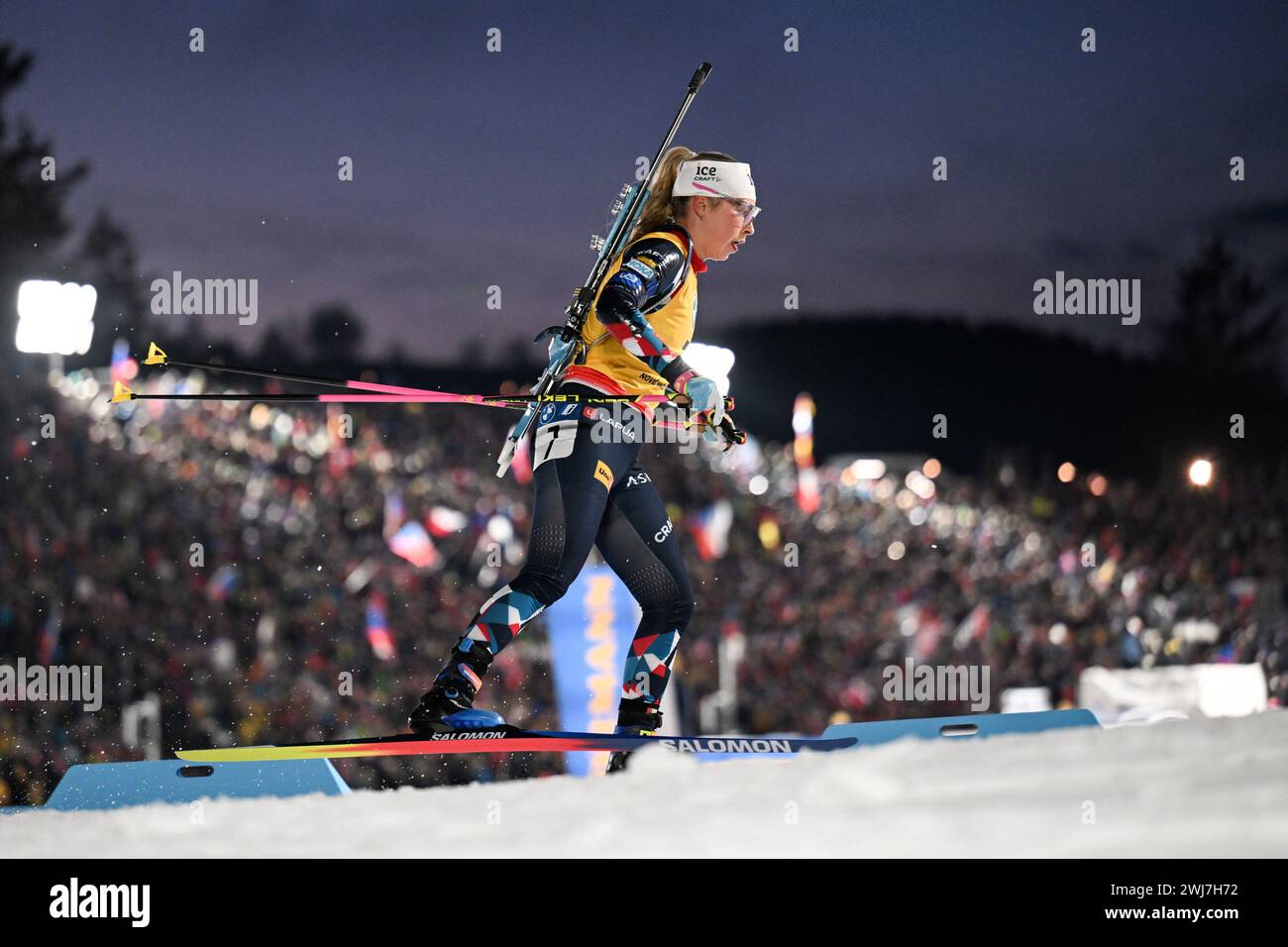 13 February 2024, Czech Republic, Nove Mesto Na Morave Biathlon World