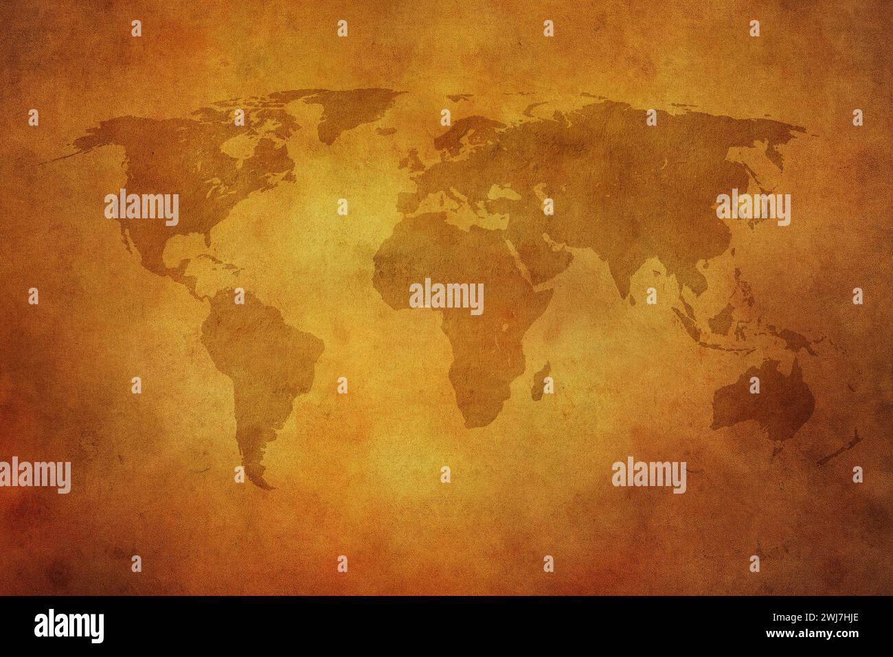 Old map of the world in grunge style. Perfect vintage background. Stock Photo