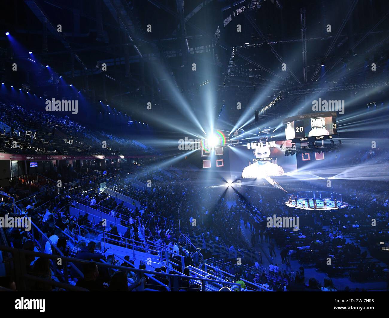 2024.02.10 Krakow Sporty walki Fame MMA 20 Octagon kibice widok ilustracja ilustracyjne stockowe Foto Marcin Bulanda / PressFocus Stock Photo