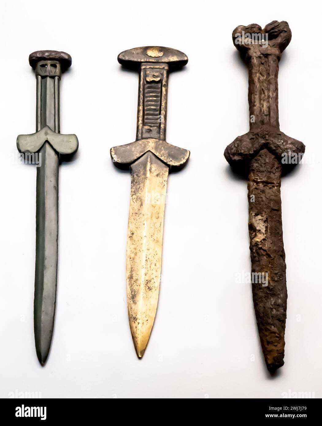 Bronze daggers, 8th - 6th century B.C. Kazakhstan Stock Photo