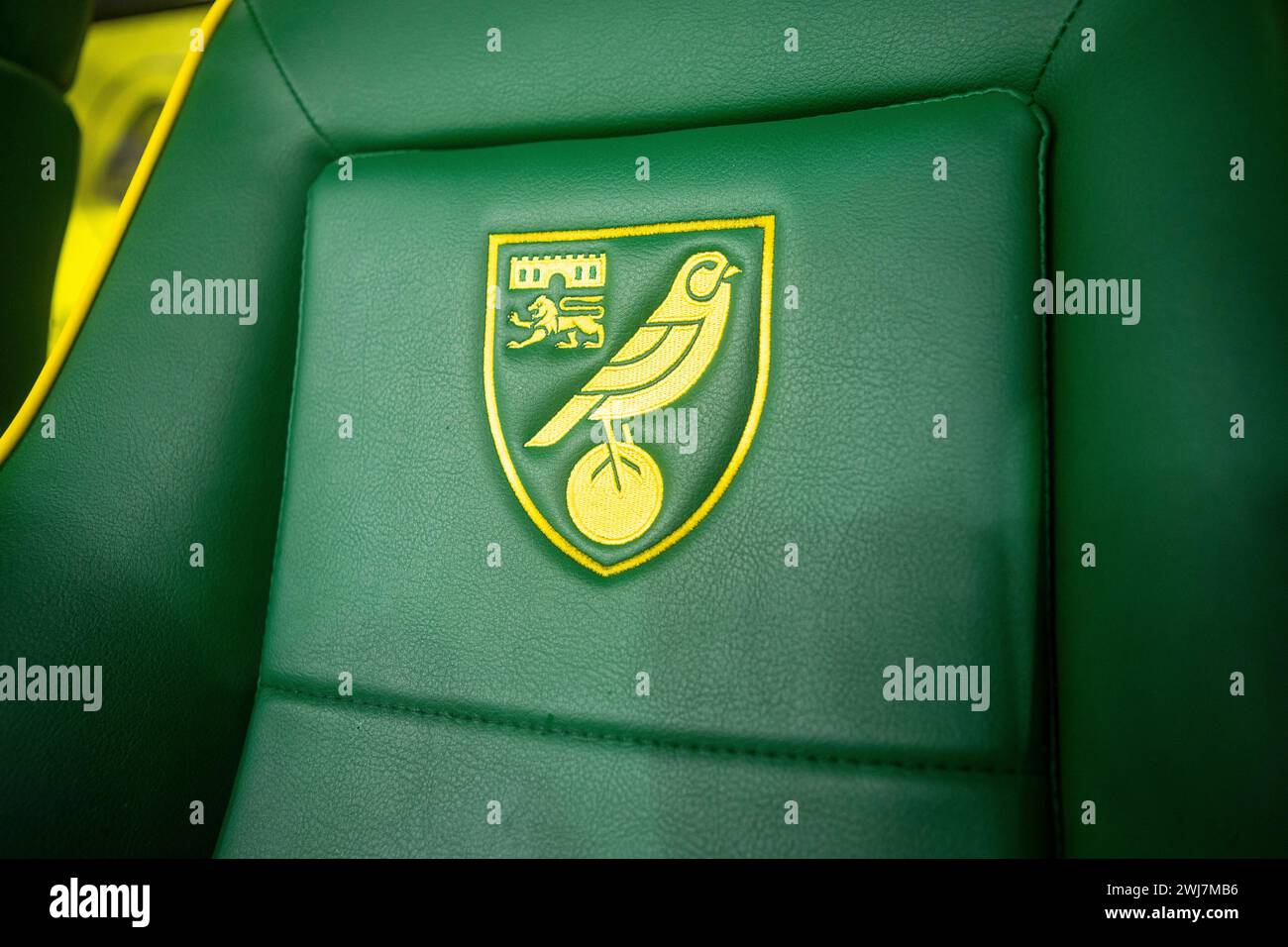 Norwich City FC dugout seat before the Sky Bet Championship match
