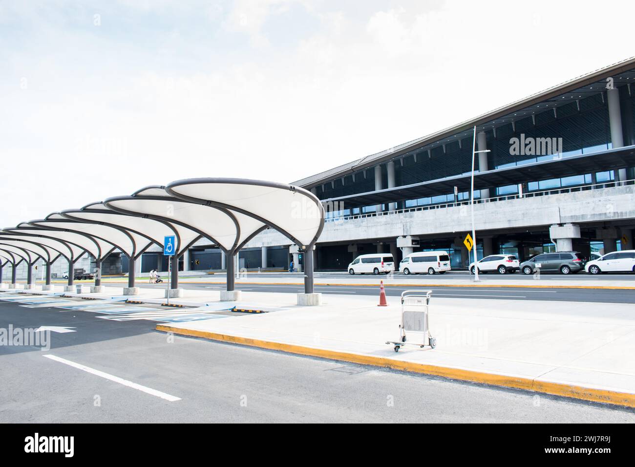 Facade of Terminal II at Tocumen Airport. Stock Photo
