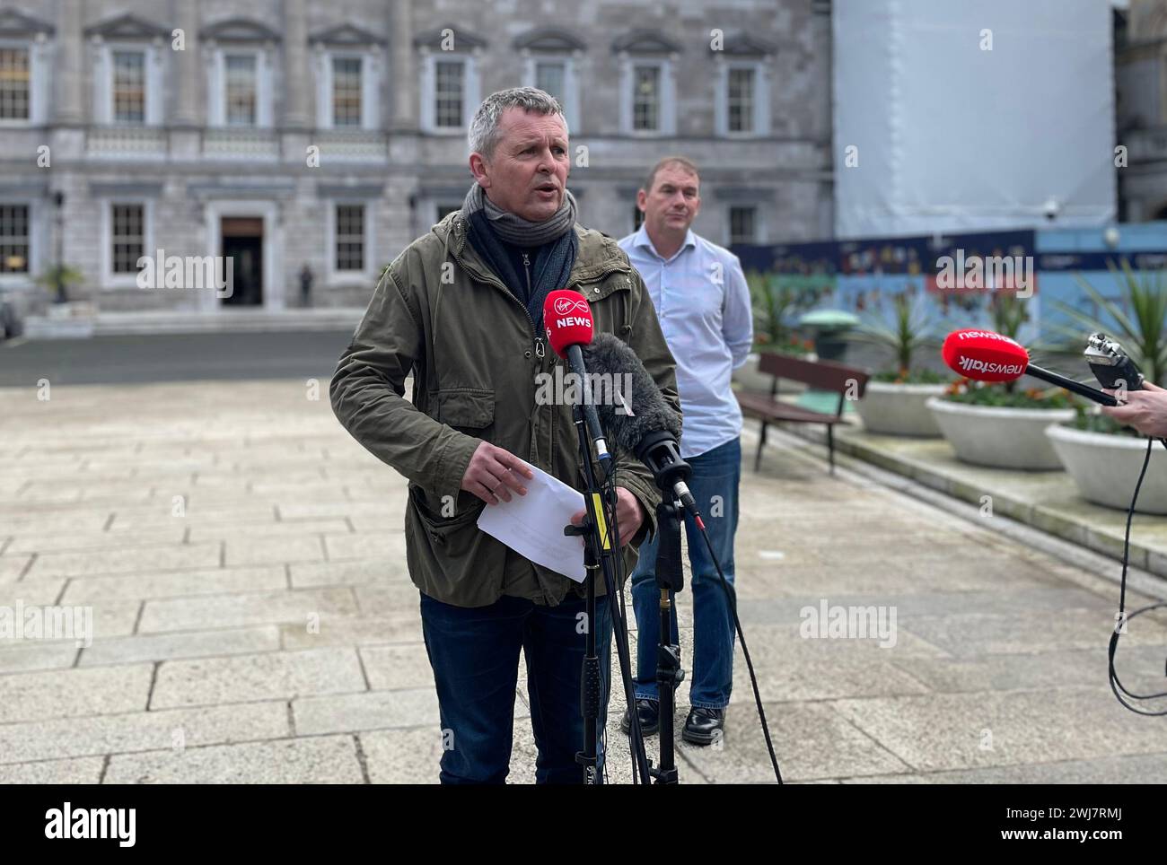 People Before Profit TD Richard Boyd Barrett speaks to the media about ...