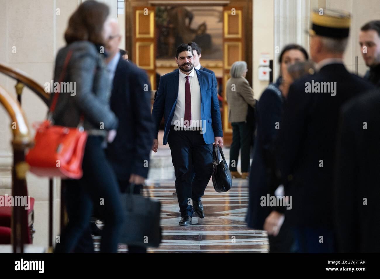 Paris, France. 13th Feb, 2024. Renaissance deputy Guillaume Kasbarian