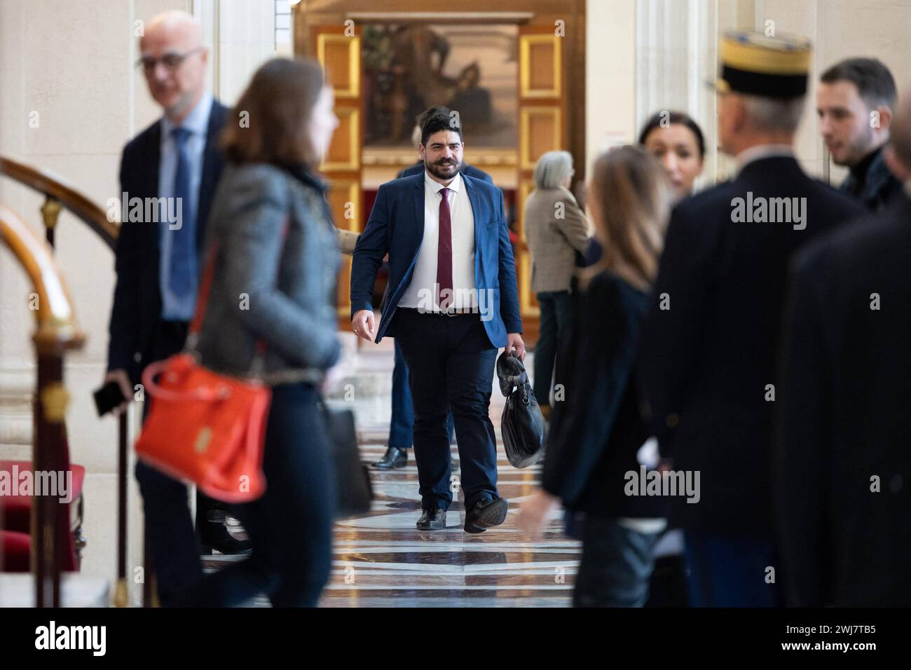 Paris, France. 13th Feb, 2024. Renaissance deputy Guillaume Kasbarian