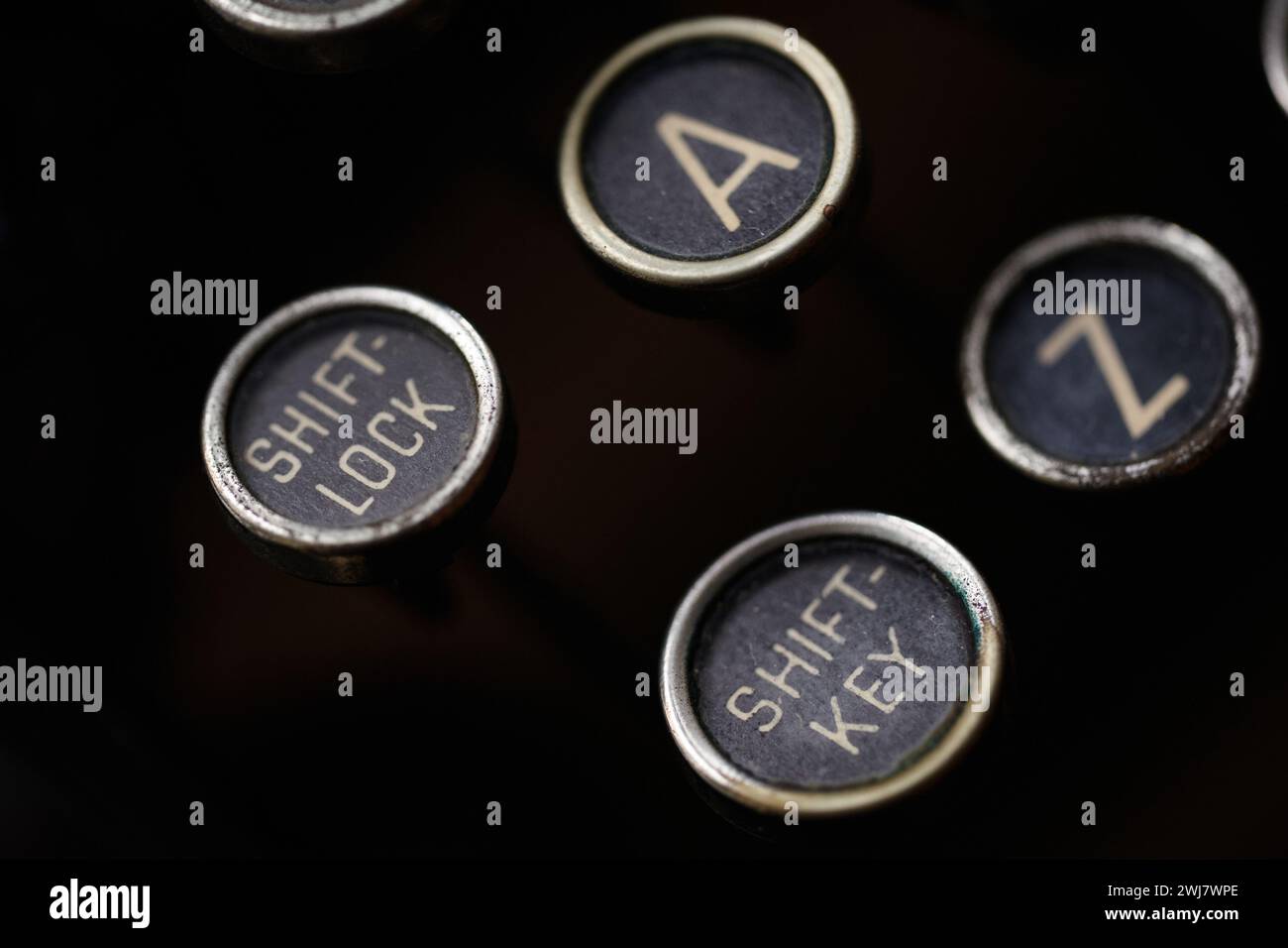 Vintage typewriter keys. Closeup of a vintage typewriter Stock Photo ...