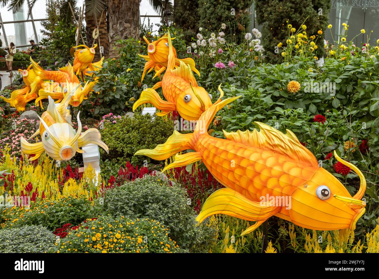 chinese new year flower dome