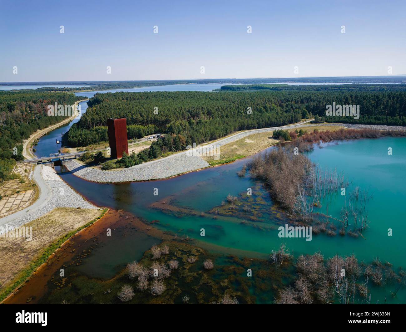 The 30 metre high landmark of the Lusatian Lakeland, the socalled