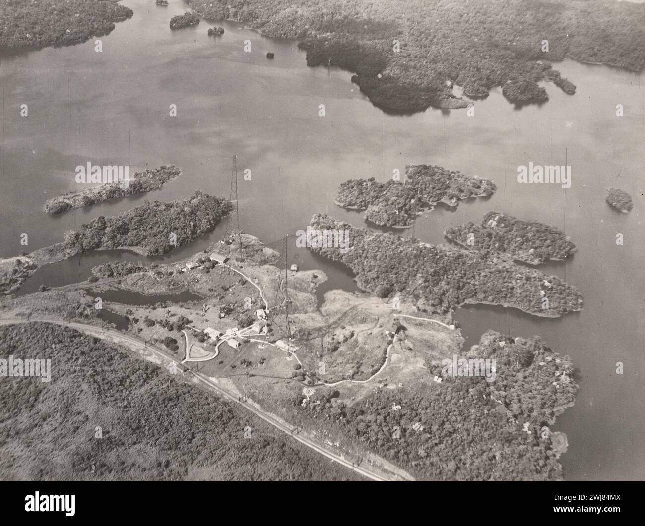 Aerial view of Darien, Panama Canal Zone, 1923 Stock Photo