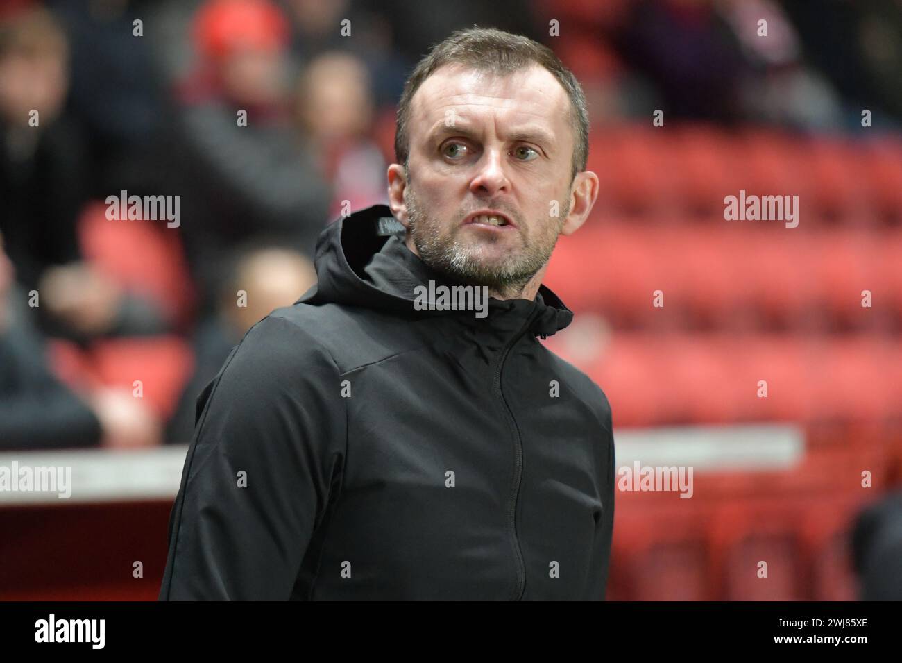London, England. 13th Feb 2024. Charlton Athletic Manager Nathan Jones