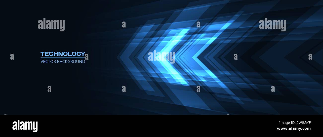 Abstract blue arrows futuristic technology background concept high ...