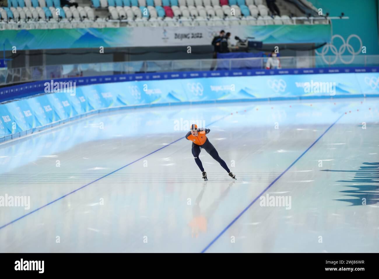 FEB 6, 2022 - Beijing, China: Sven Kramer of Team Netherlands competes in the Speed Skating Men's 5,000m Final at the Beijing 2022 Winter Olympic Game Stock Photo