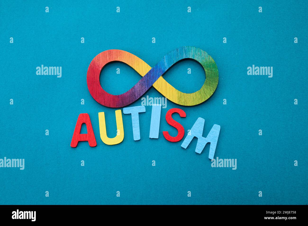 Autistic rainbow eight infinity symbol. Autism awareness day symbol ...