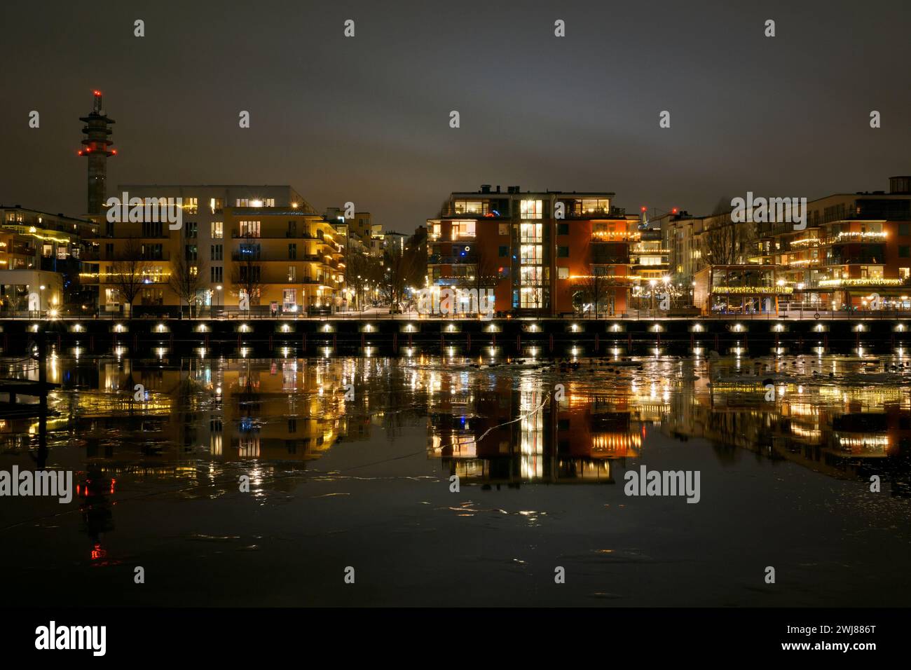 Modern apartment buildings in Stockholm - Sweden Stock Photo