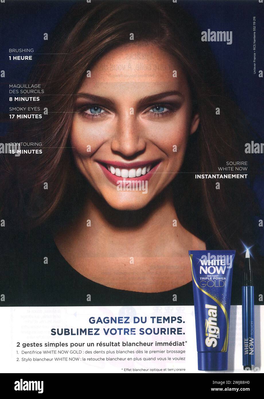 Signal toothpaste french magazine advertisement hires stock