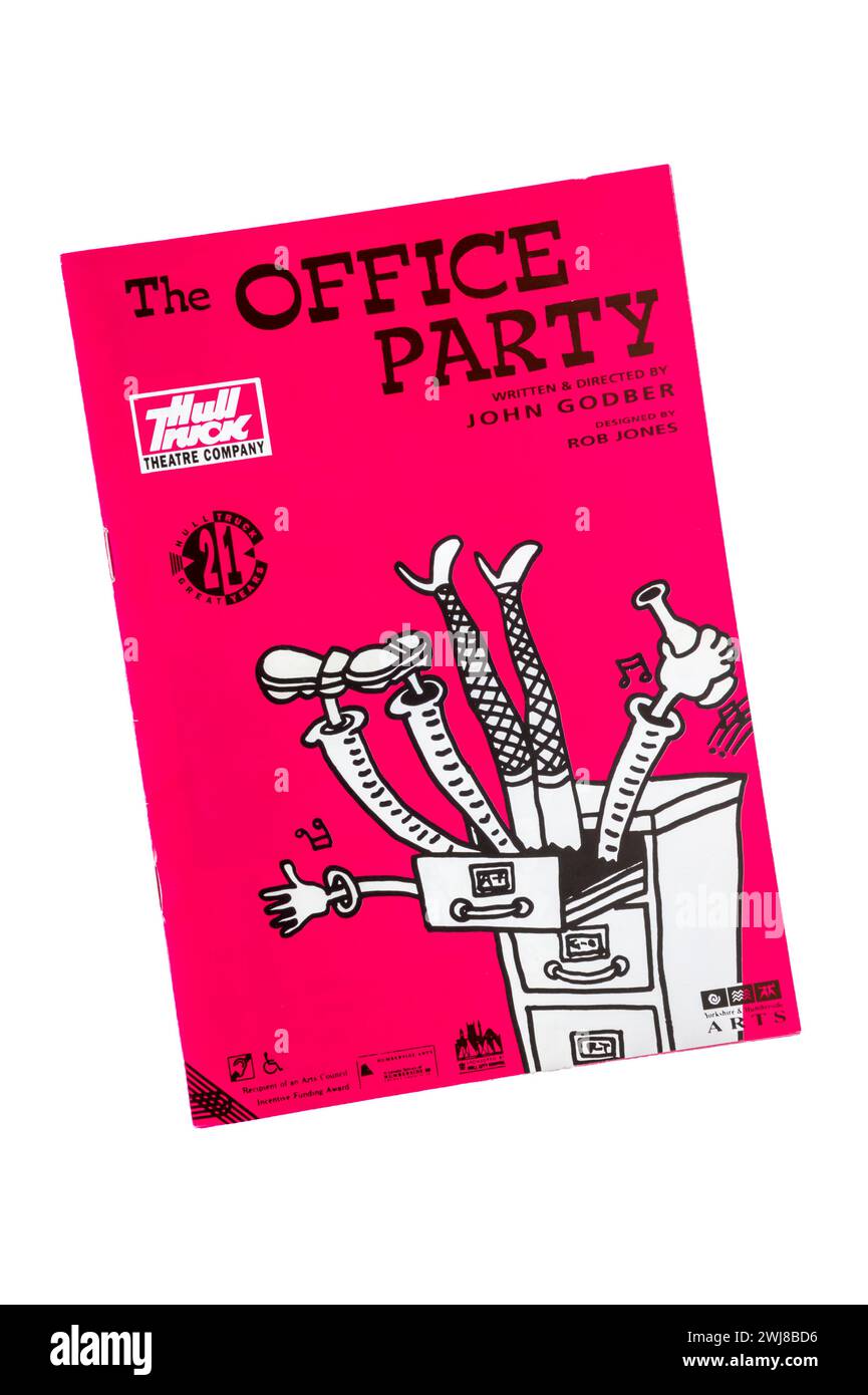 Theatre programme for the 1992 Hull Truck Theatre Company  production of The Office Party by John Godber. Stock Photo