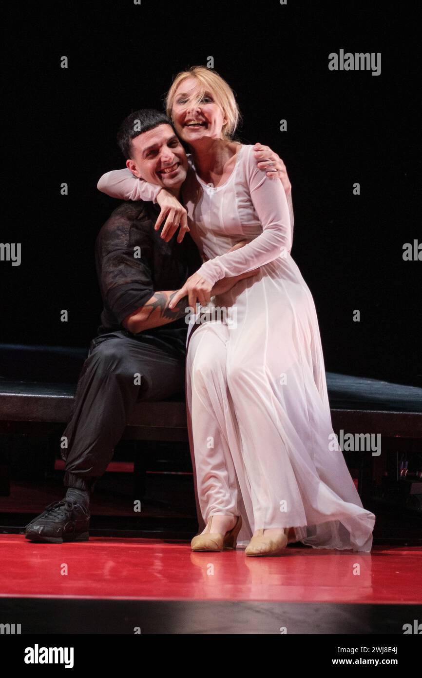 Actress Cayetana Guillén-Cuervo performs during the presentation of the play Pandataria at Teatros del Canal in Madrid, February 13, 2024, Spain Stock Photo