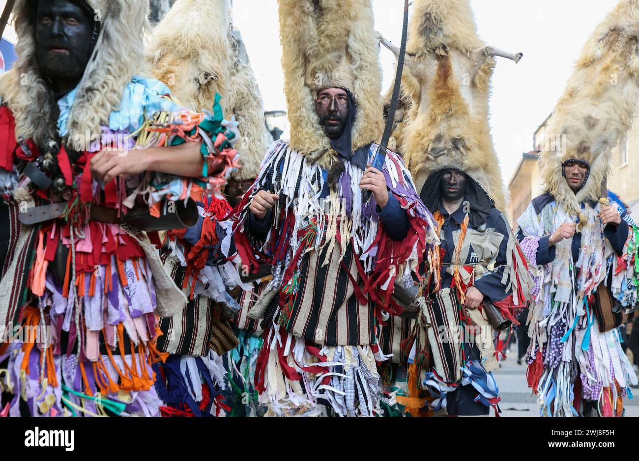 (240213) SINJ (CROATIA), Feb. 13, 2024 (Xinhua) Bell ringers