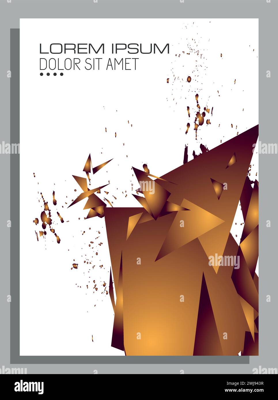 Vector Abstract polygonal Business flyer template Stock Vector