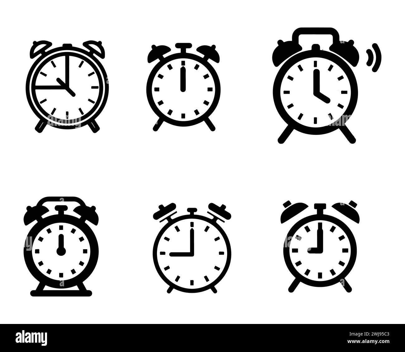 Number set vector vectors Black and White Stock Photos & Images - Alamy
