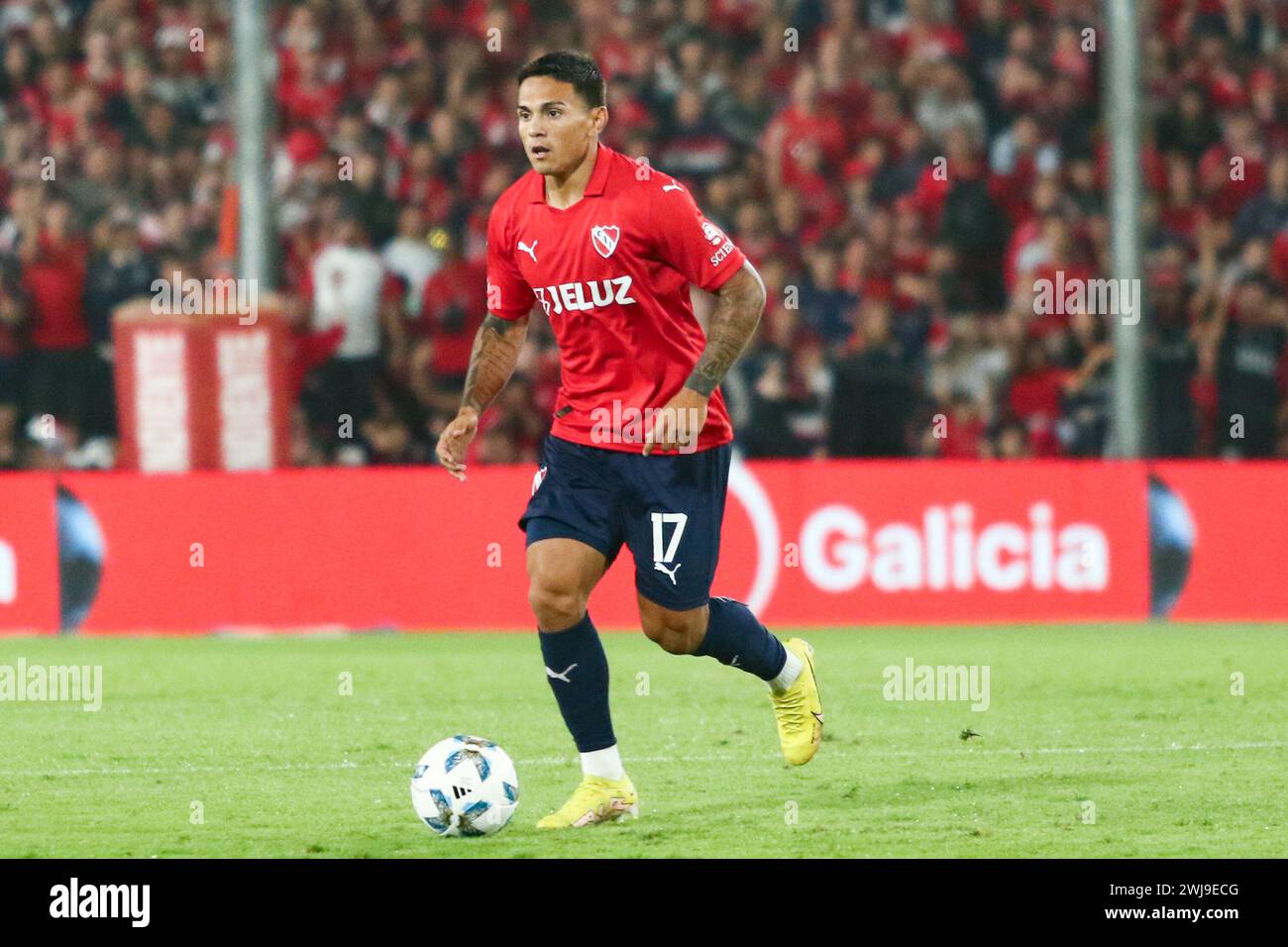 Buenos Aires, Argentina. 13th Feb, 2024. Lucas Gonzalez of Independiente during the match of 5th round of Argentina´s Liga Profesional de Fútbol at Ricardo Bochini Stadium ( Credit: Néstor J. Beremblum/Alamy Live News Stock Photo