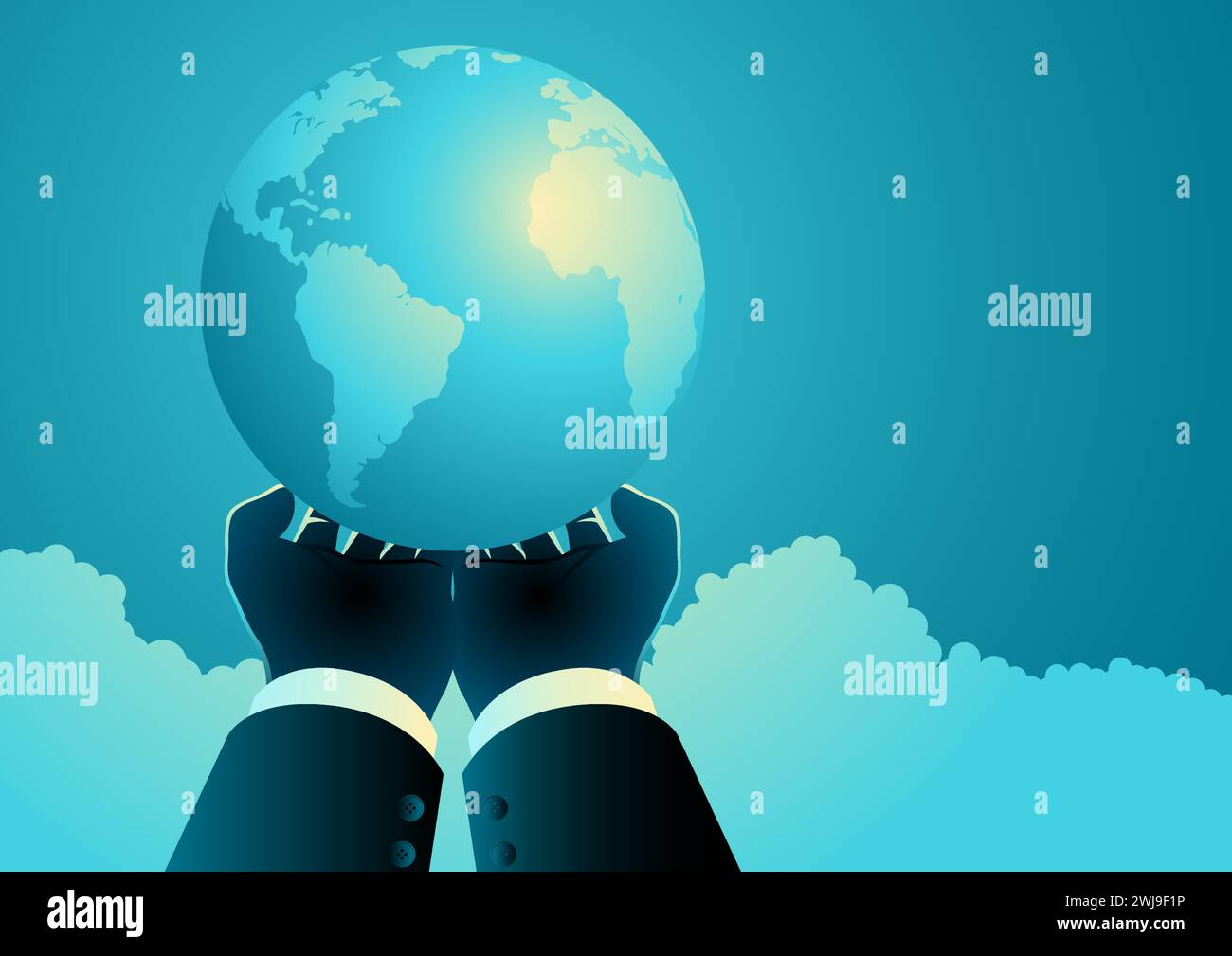 Two hands holding globe icon Stock Vector Images - Alamy