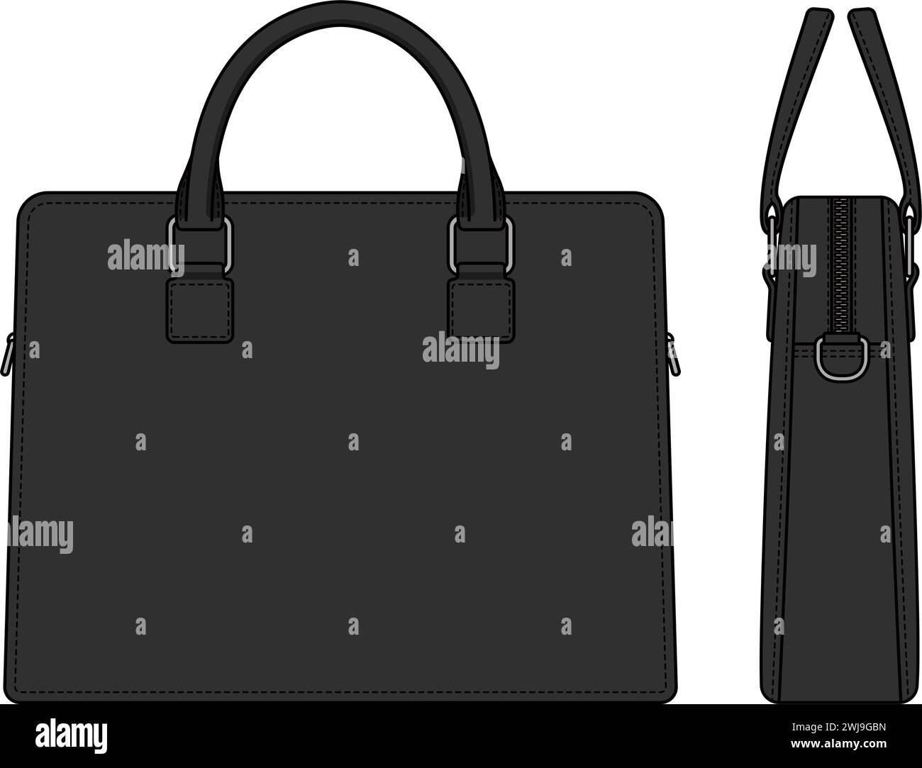 Briefcase bag template hi-res stock photography and images - Alamy