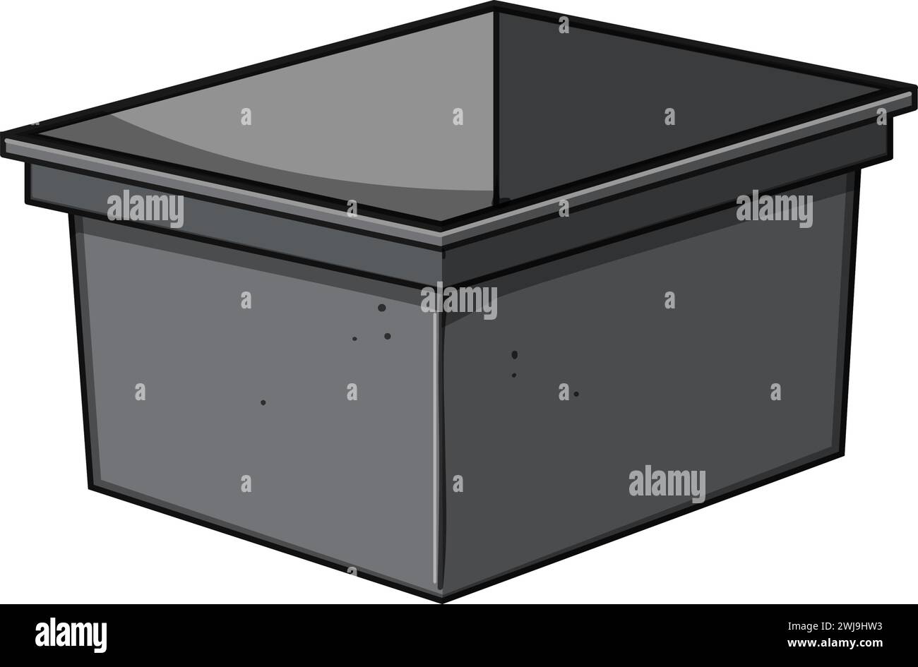 storage plastic crate cartoon vector illustration Stock Vector