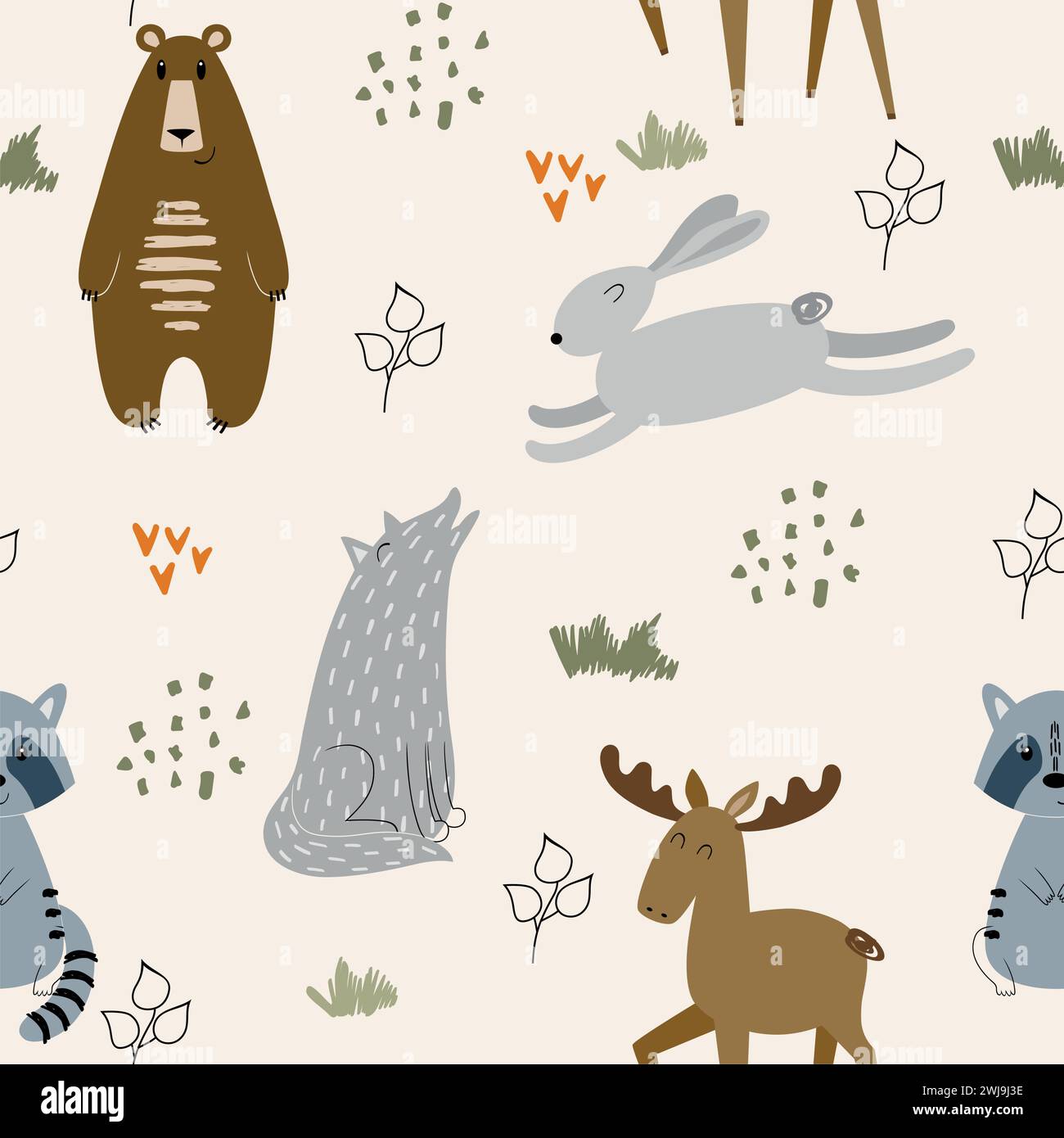 Forest seamless pattern Stock Vector Image & Art - Alamy