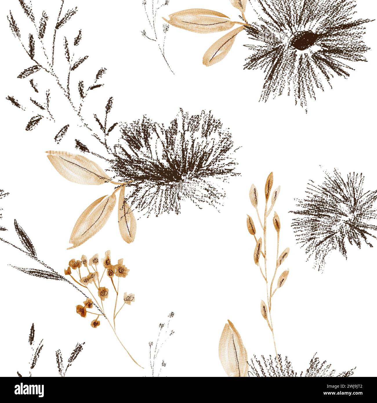 Watercolor seamless pattern Stock Photo - Alamy