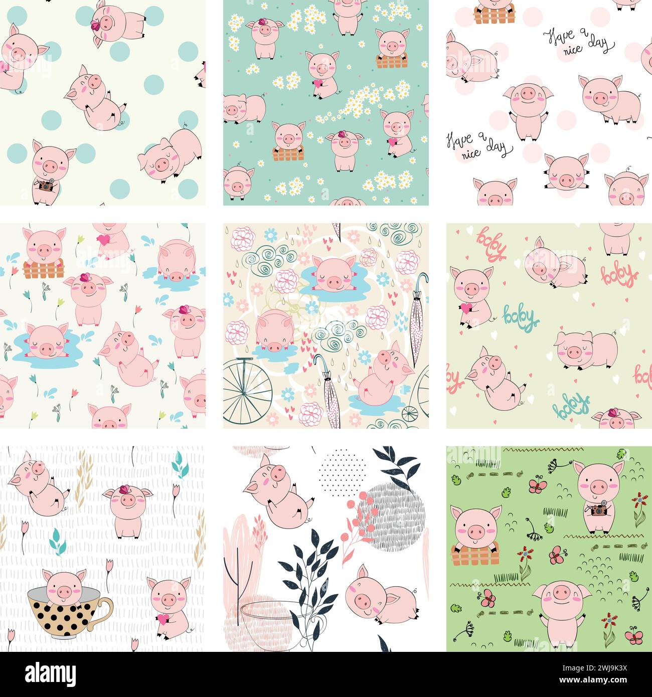 Vector seamless patterns Stock Vector Image & Art - Alamy