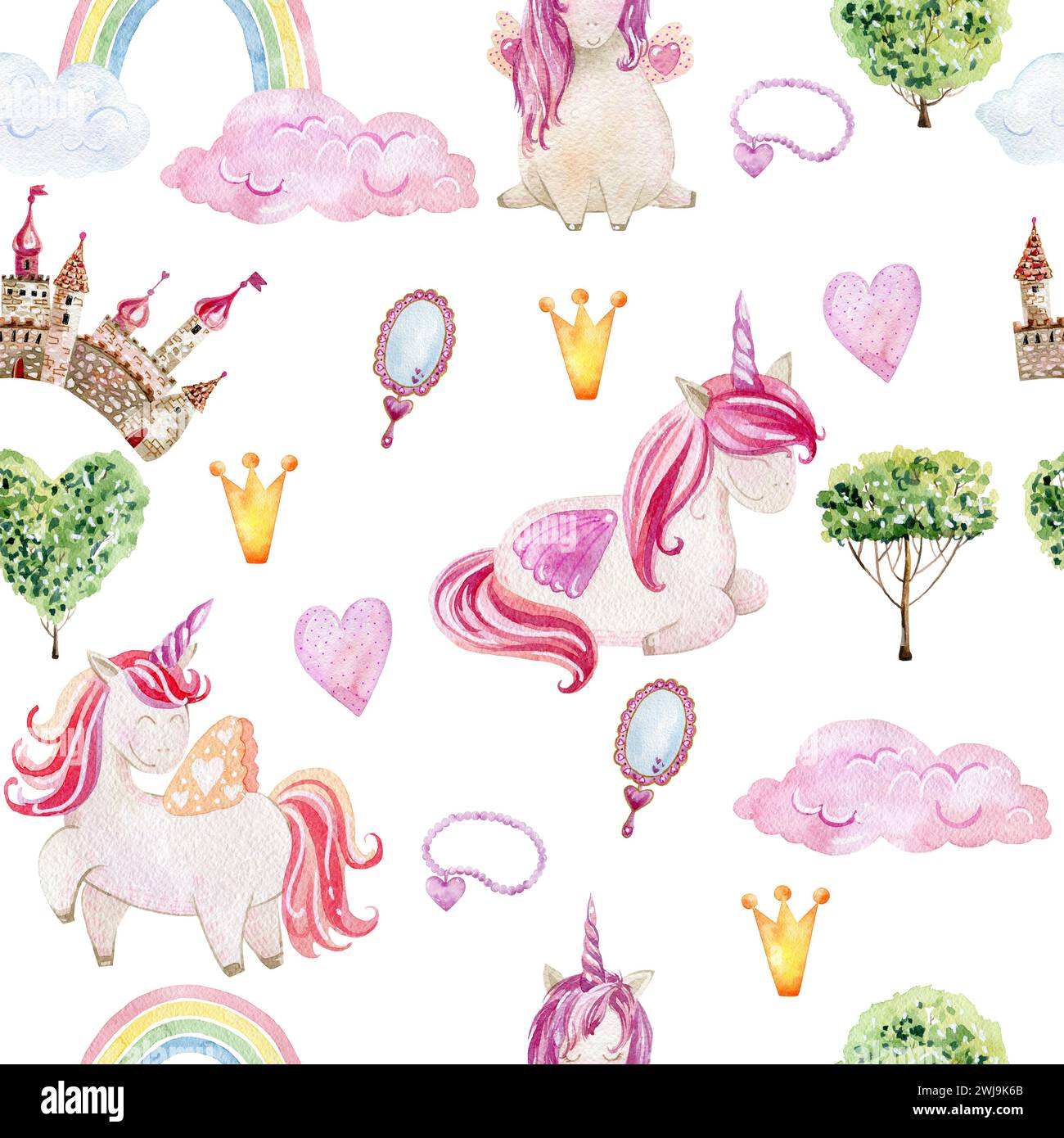 watercolor seamless pattern Stock Photo - Alamy