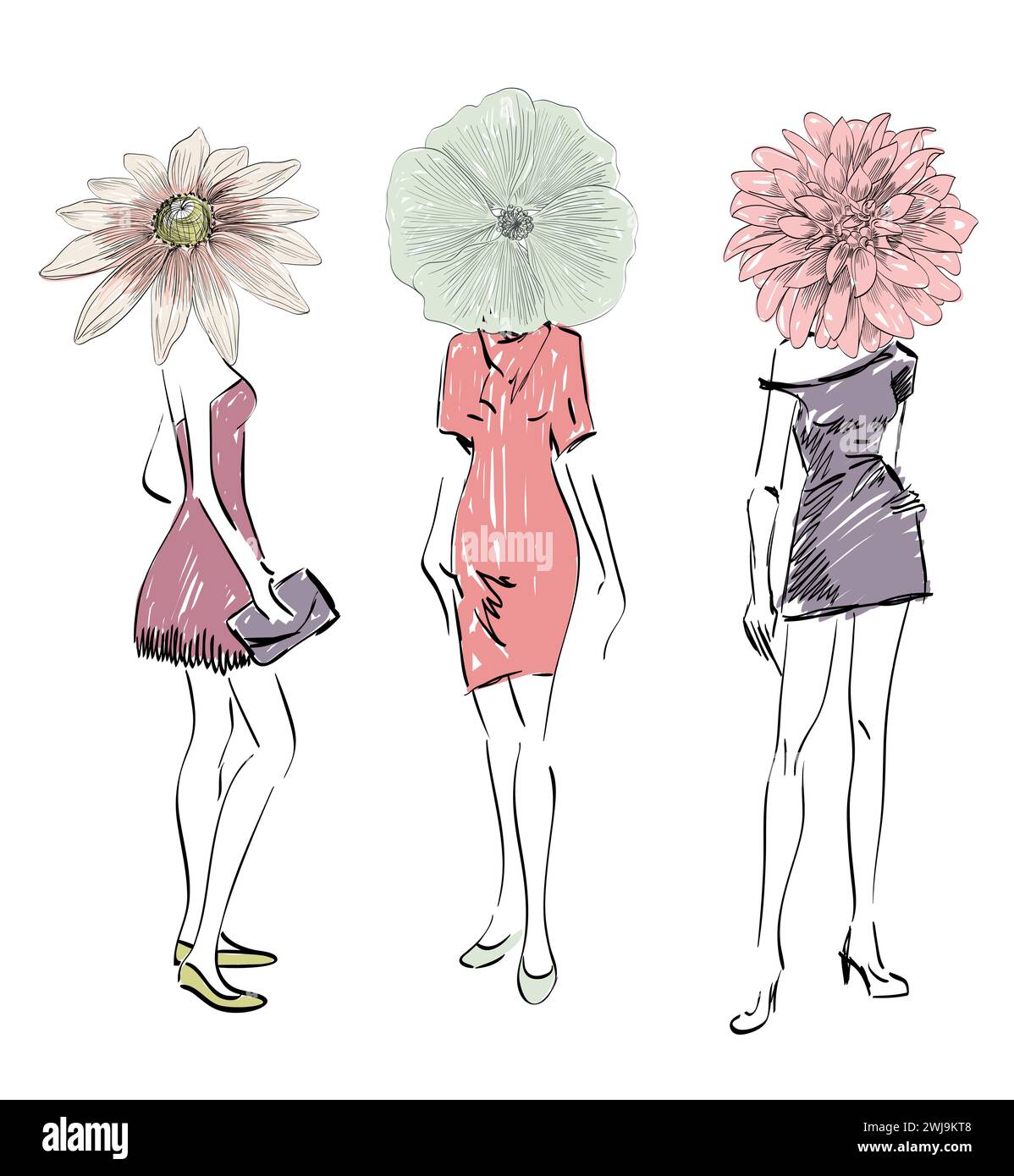 Vector fashion girls Stock Vector Image & Art - Alamy