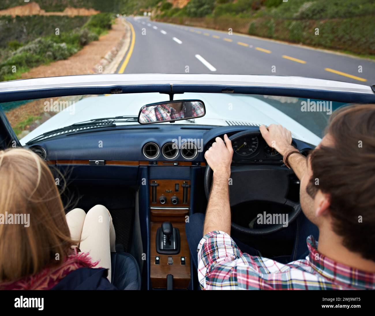 Girl behind steering wheel hi-res stock photography and images - Alamy