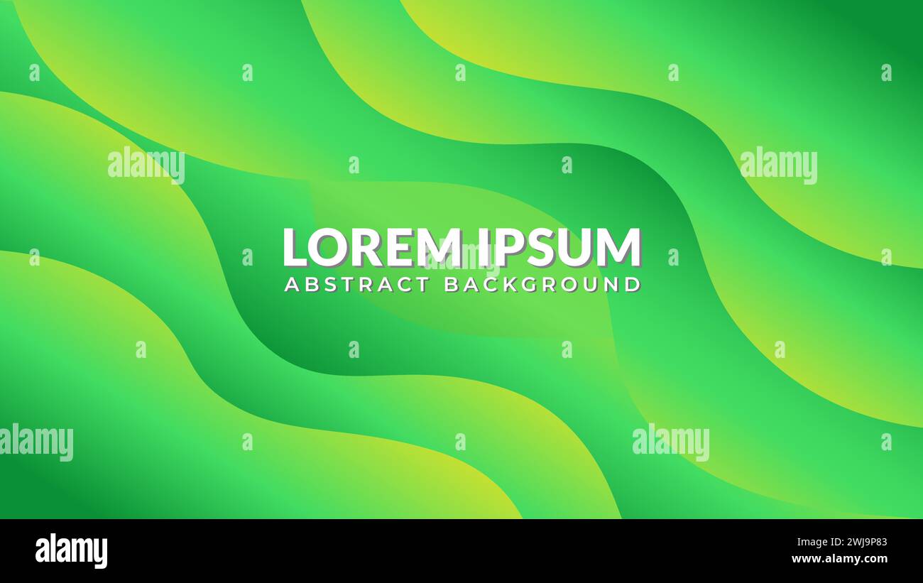 Beautiful and fashionable wavy green yellow gradient vector ...