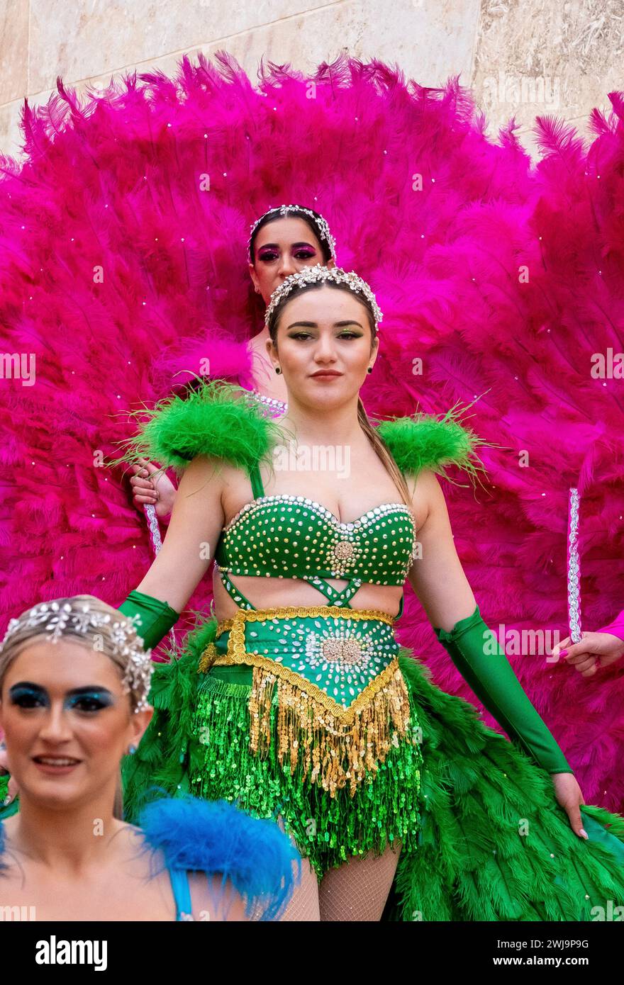 Street performer at Malta Carnival 2024, Valletta, Malta Stock Photo