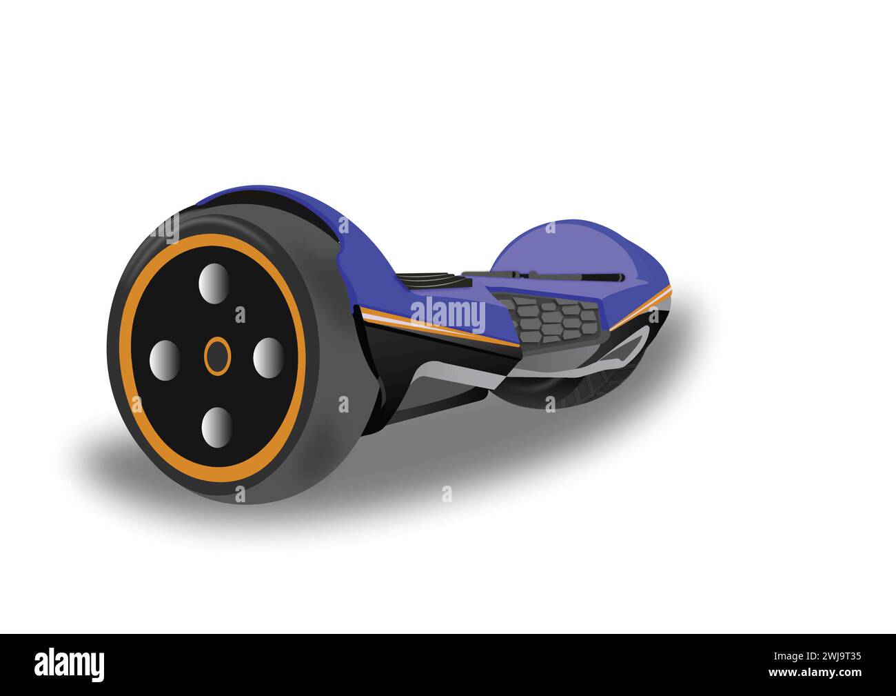 Vector illustration of mini electric hoverboard Stock Vector