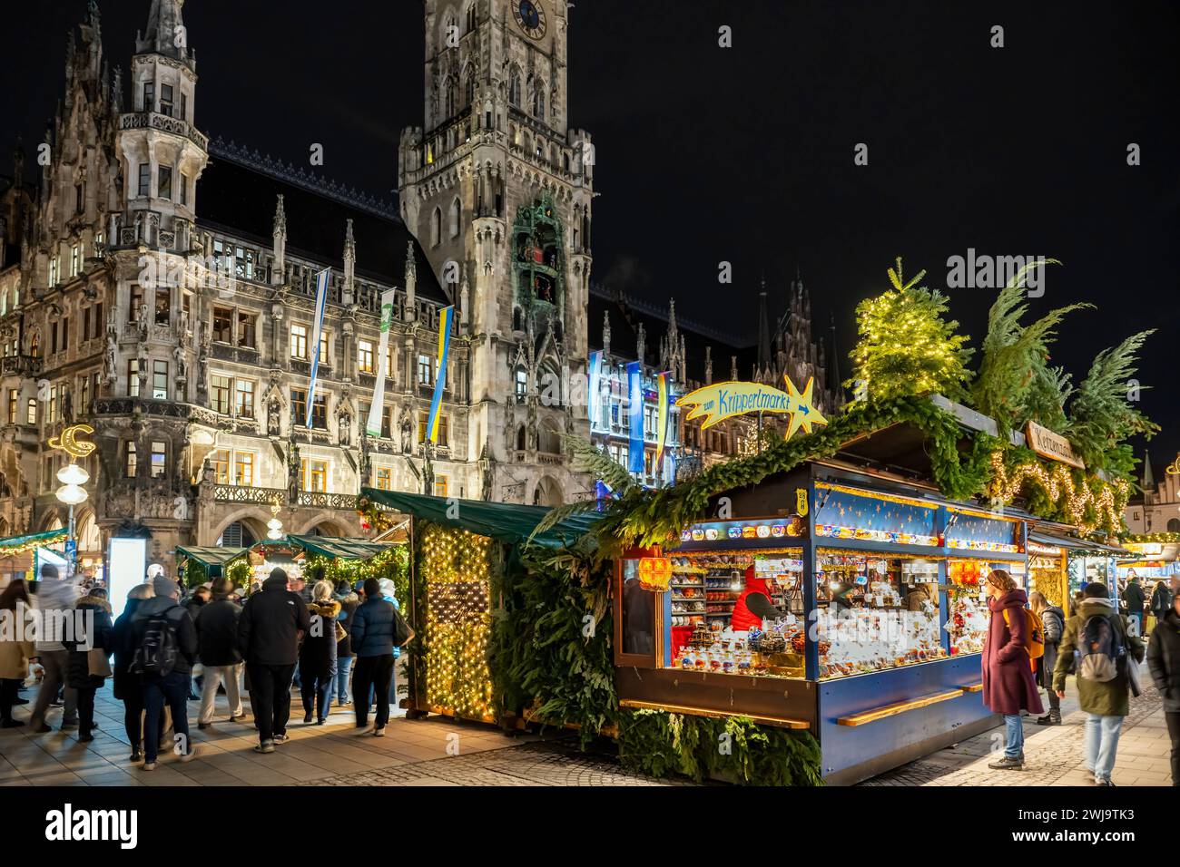 Christmas Market Marienplatz Munich Bavaria Germany Stock Photo Alamy