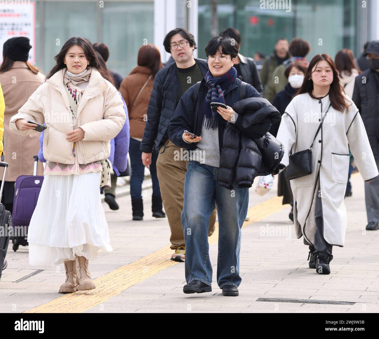 The temperature rises in Sapporo, Hokkaido on Feb. 14, 2024. The Japanese archipelago was
