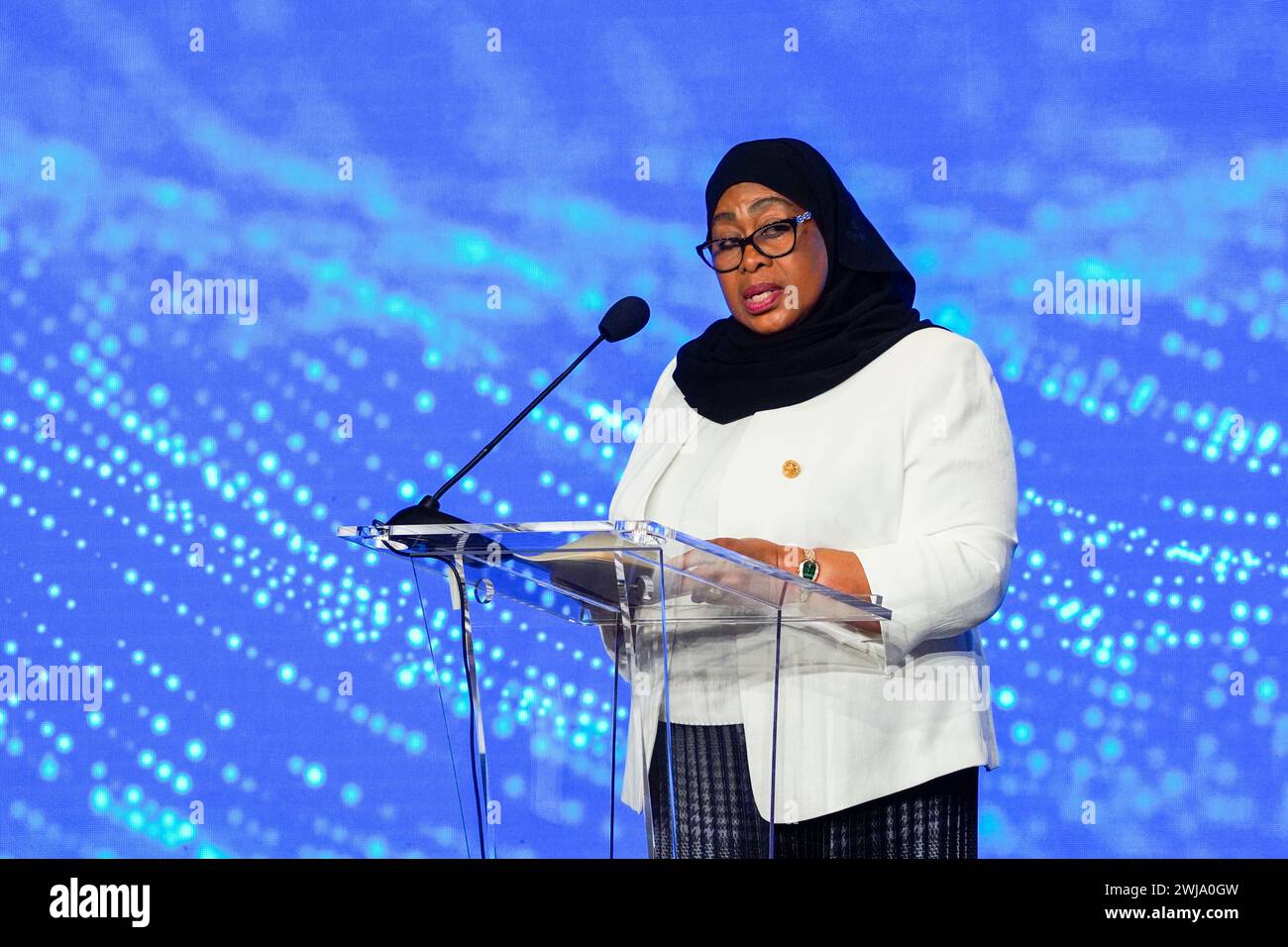 Samia Images Oslo 20240214.The Republic of Tanzania's President Samia Suluhu Hassan ...