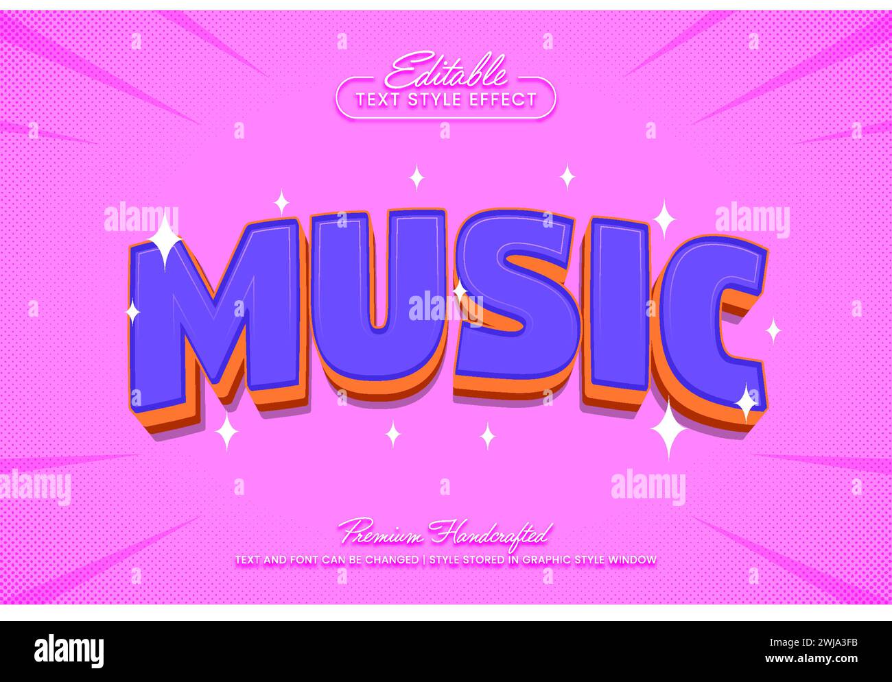 Music 3D vector text effect graphic style Editable vector headline and Music 3D vector text effect graphic style Editable vector headline and