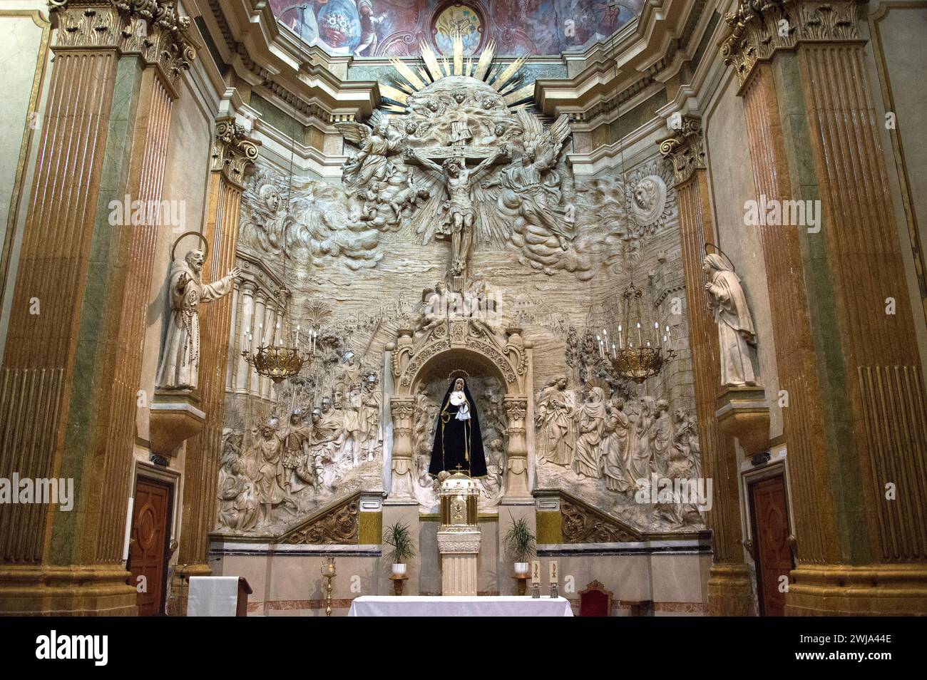 Onda, La Asuncion church (altarpiece). Plana Baixa, Castellon, Comunidad Valenciana, Spain. Stock Photo