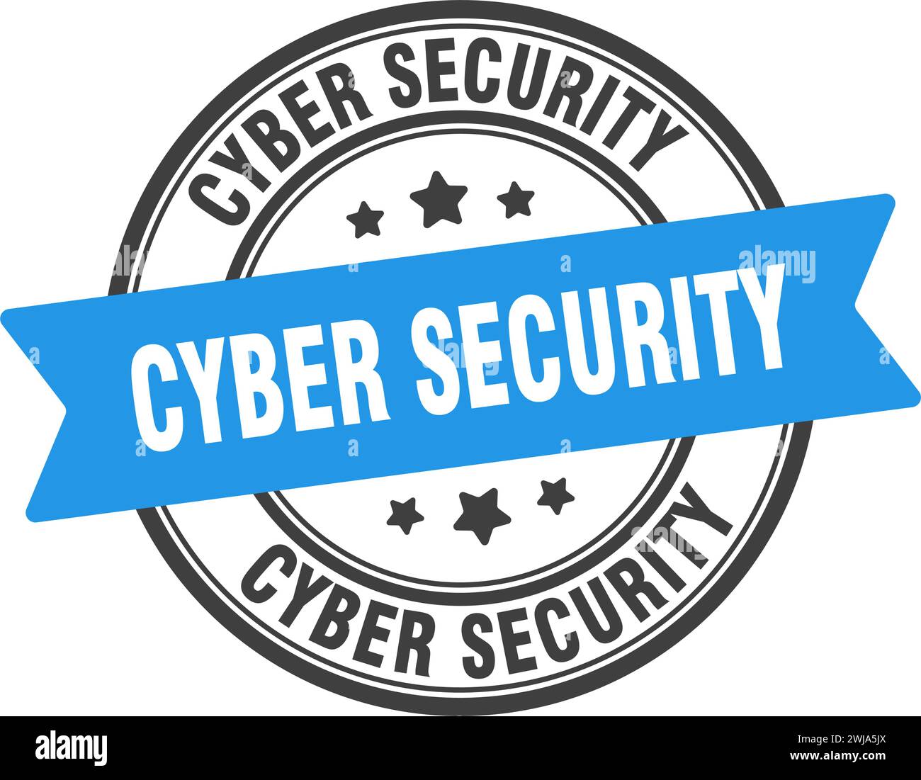 cyber security stamp. cyber security round sign. label on transparent ...