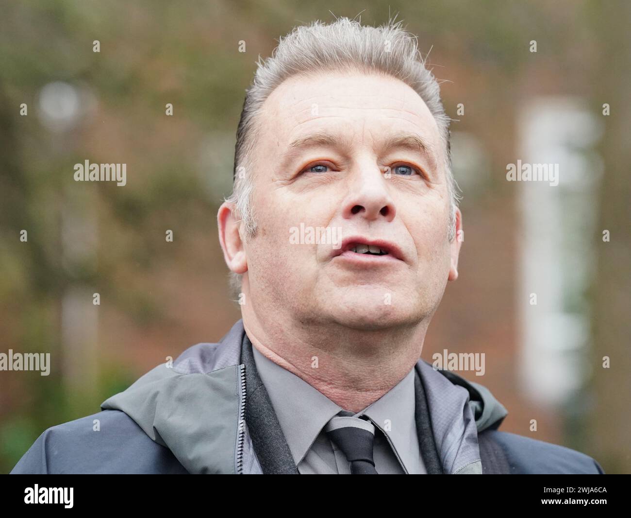 BBC presenter Chris Packham speaking to the media outside Isleworth ...