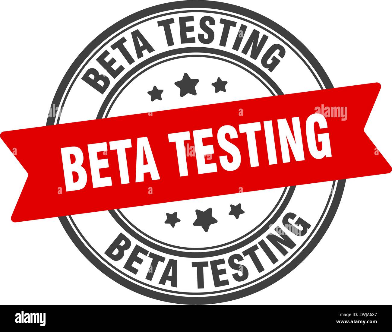 beta testing stamp. beta testing round sign. label on transparent background Stock Vector