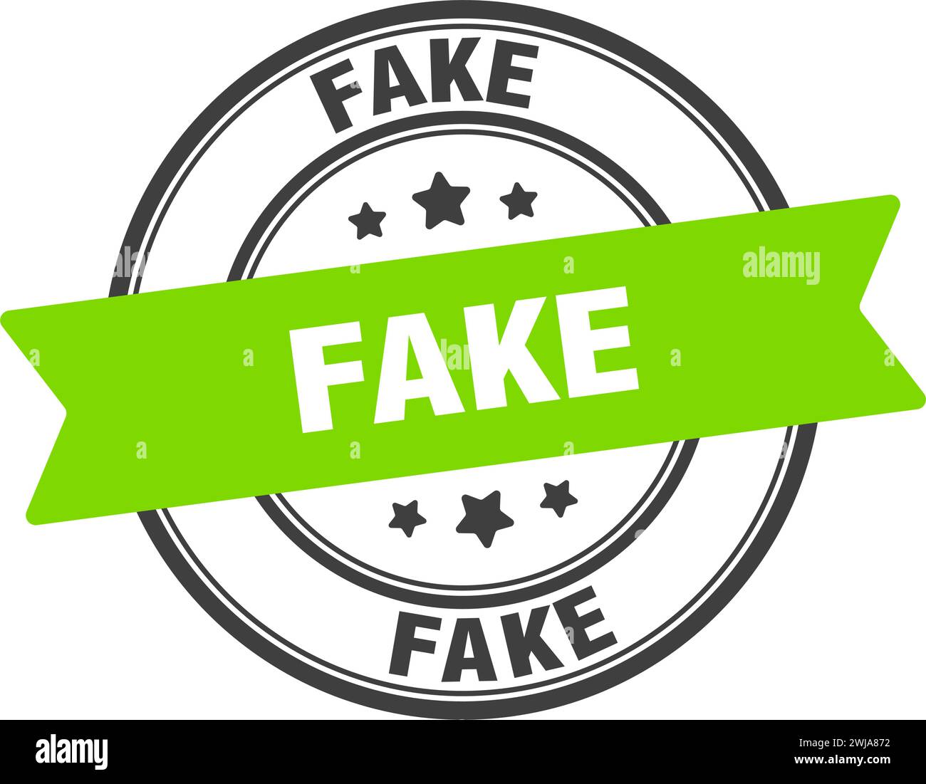 fake stamp. fake round sign. label on transparent background Stock ...