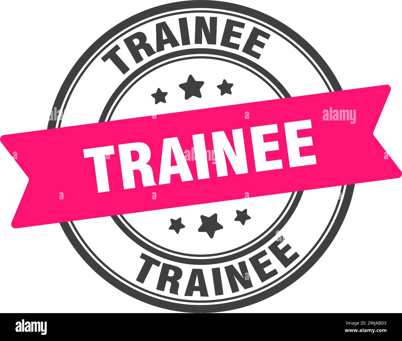 trainee stamp. trainee round sign. label on transparent background Stock Vector