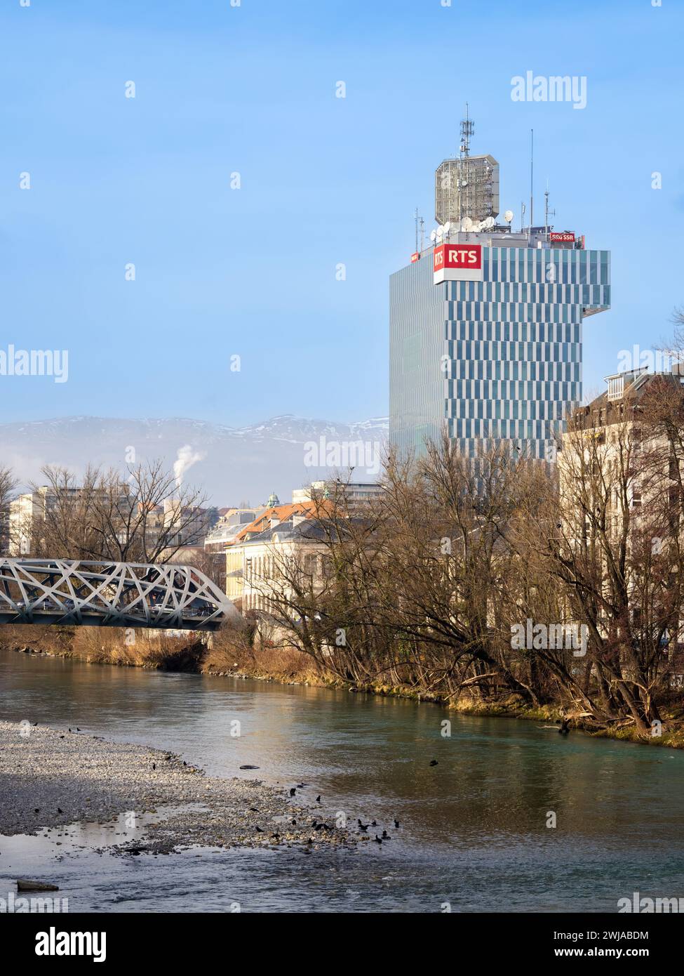 Geneva, Switzerland February 3, 2024 The sign and logo of the French